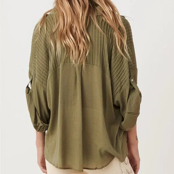 Spell Linda Blouse in Khaki - Picture 4 of 12